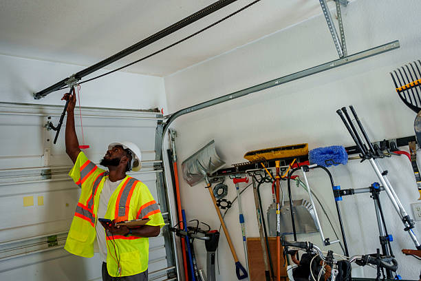 Professional Garage Door technician working in Mount Horeb, WI